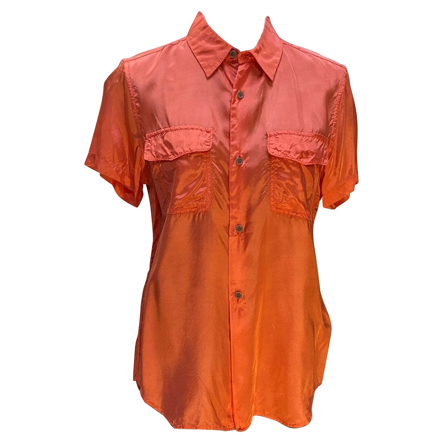 Comme Des Garçons Short Sleeve Button Down Top For Sale