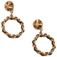 Chanel Four-Leaf Clover Clip-On Hoop Earrings 7