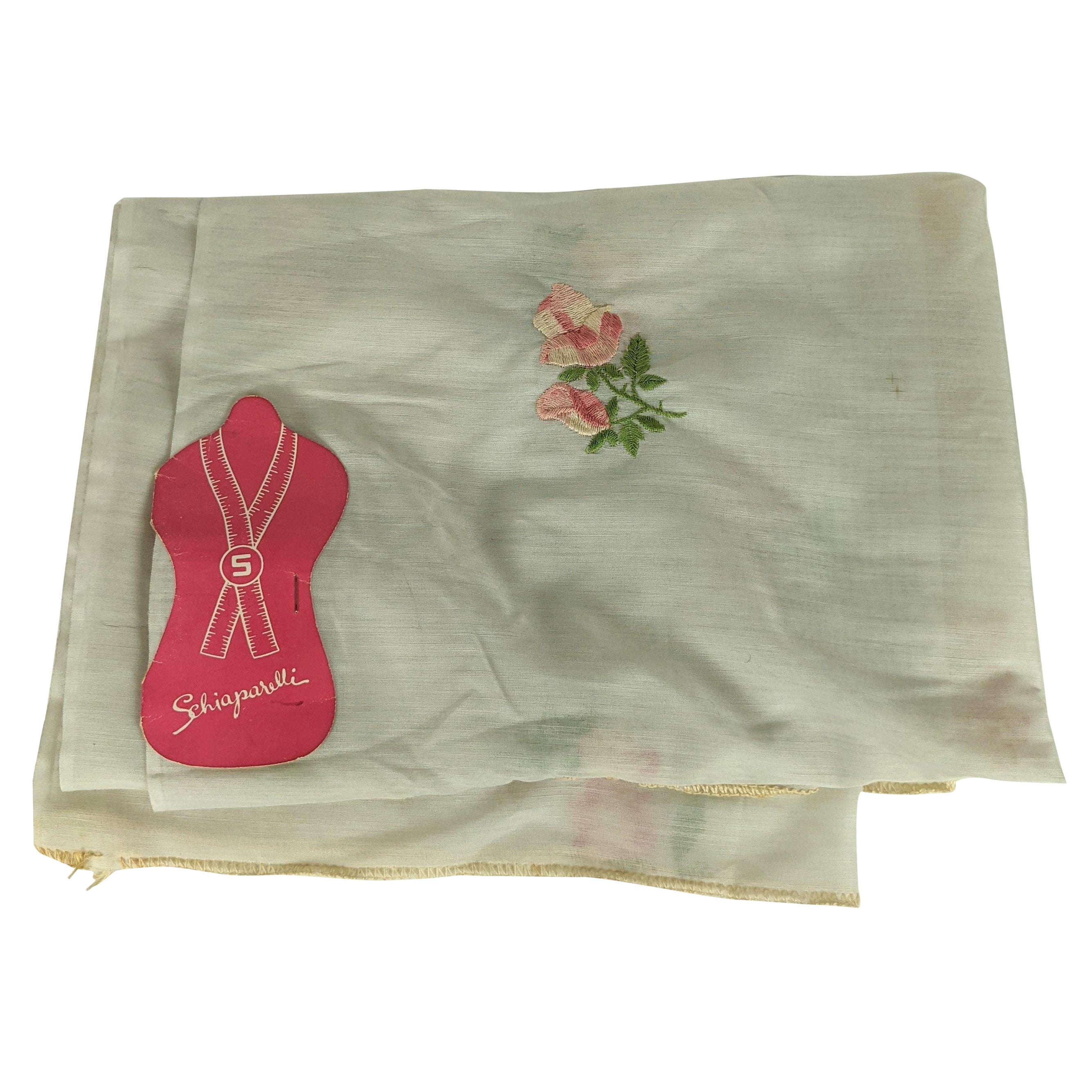 Schiaparelli Sample Fabric "Rose de Printemps" For Sale