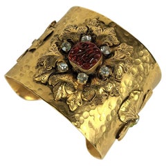 Chanel Maison Gripoix Floral Cuff Bracelet