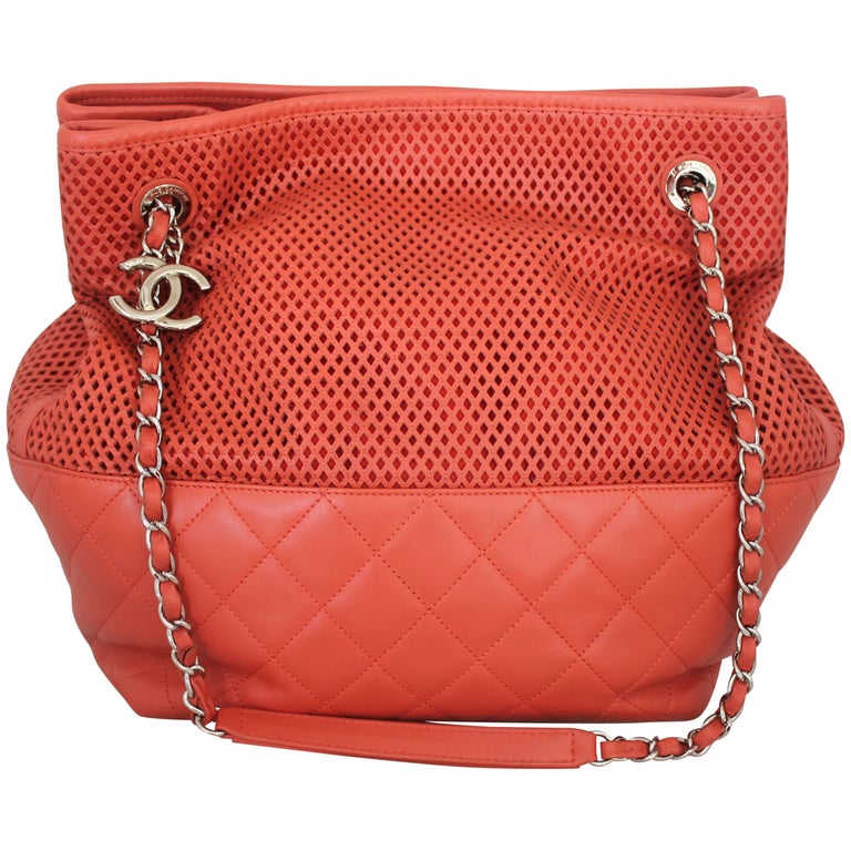 Chanel Coral Spring North/South "Up in the Air" Tote - circa spring 2013 at  1stDibs