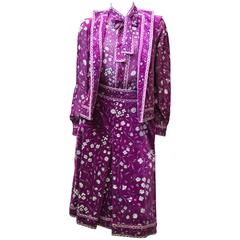 1970s Three Piece Purple Velvet Pucci Ensemble 2