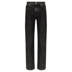 Versace Mens SS20 Faded Black Straight Denim Jeans Size 30