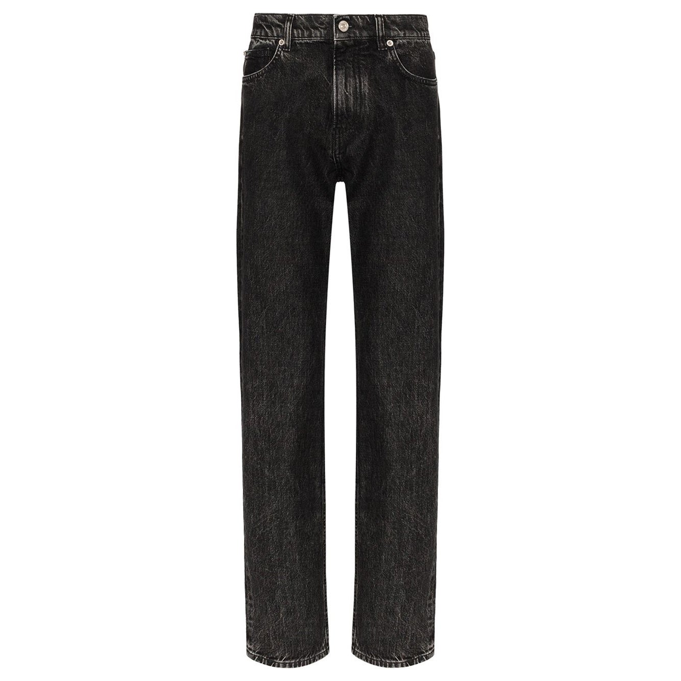 Versace Mens SS20 Faded Black Straight Denim Jeans Size 32 For Sale