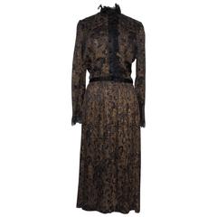 Vintage Ungaro Parlléle Paris Paisley-Print Dress