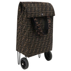 Vintage FENDI c.1980s "Jolly Trailer" Multiway Monogram Canvas Soft Cover Luggage Bag 