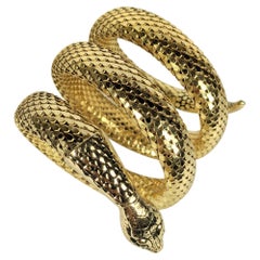 Vintage Whiting Davis Coiled Snake Bracelet