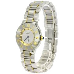 Cartier Must de Cartier 21 Yellow Gold Stainless Steel Mid-Size Unisex Watch
