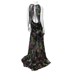 Etro Neues rückenfreies Seidenkleid mit Blumendruck