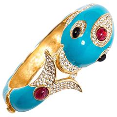  Turquoise Ciner Dolphin Bangle Elizabeth Taylor Owned The Same