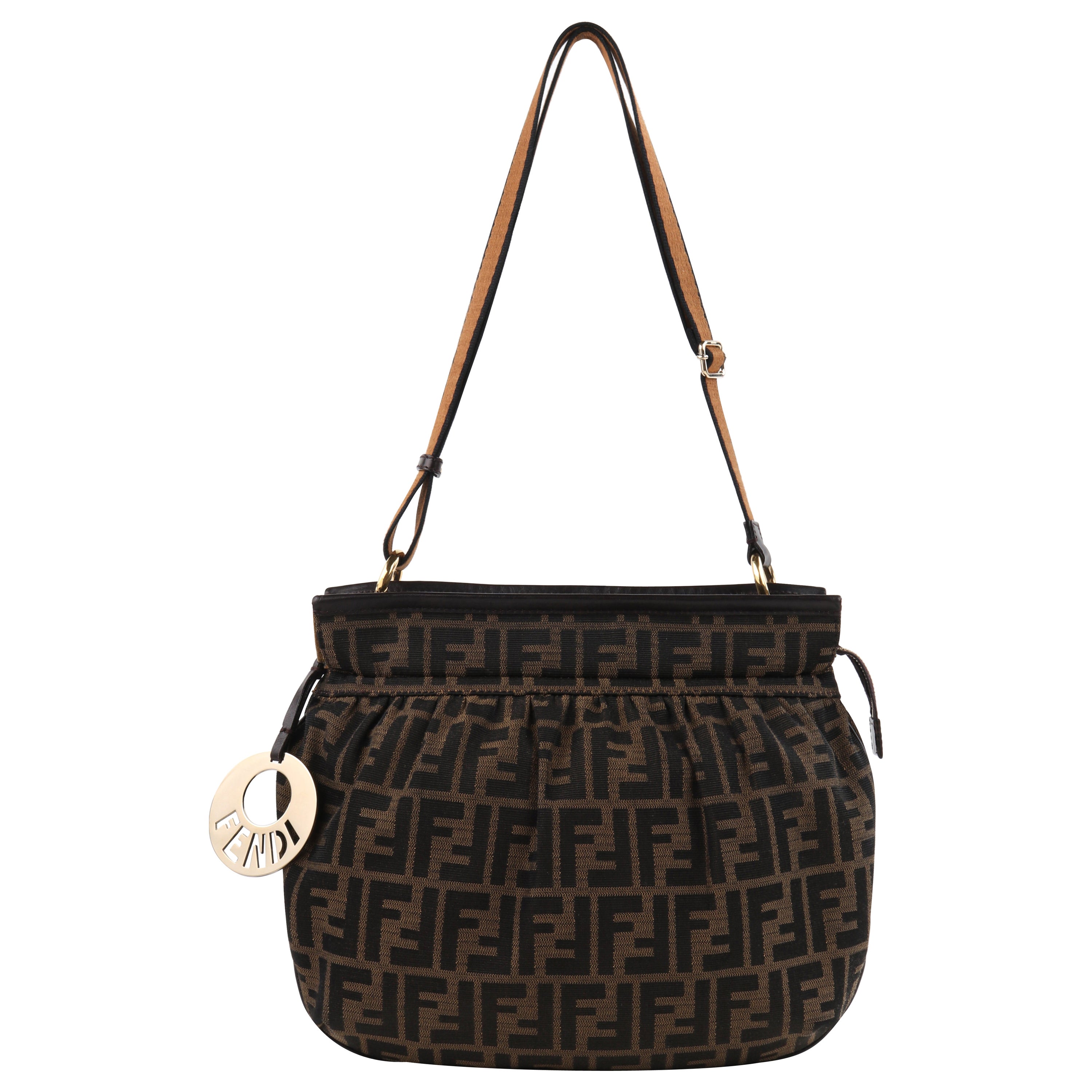 Fendi Tobacco Zucca Canvas Small Chef Shoulder Bag For Sale at 1stDibs | fendi chef bag mini 