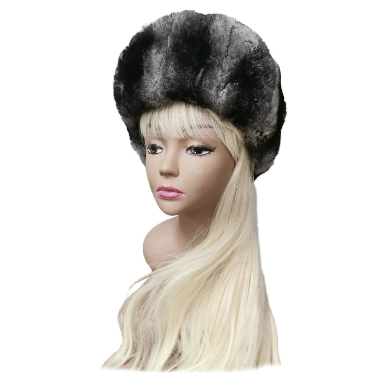 Brand New Chinchilla Fur Trapper Hat