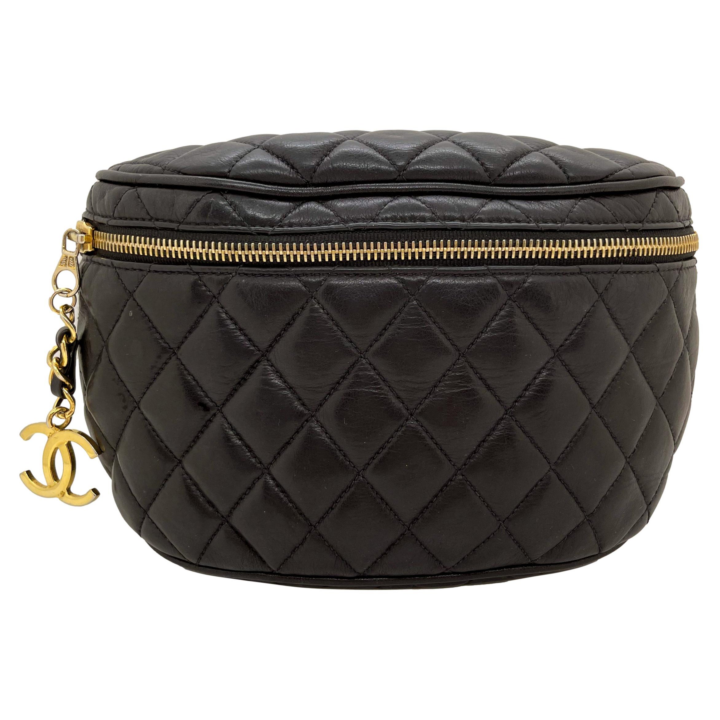 Chanel Quilted Lambskin Waist Belt Bum Bag with Gold Hardware, 1985.