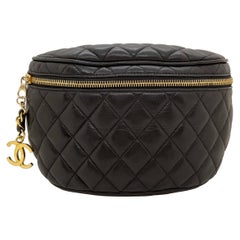 Vintage Chanel Quilted Lambskin Waist Belt Bum Bag with Gold Hardware, 1985.