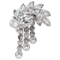 1950s Eisenberg Rhinestone Brooch