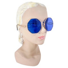 Vintage 1930s Art Deco Cobalt Blue Sunglasses