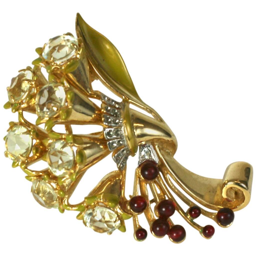R. De Rosa Retro Clip Brooch