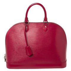 Louis Vuitton Fuchsia Epi Leder Alma GM Tasche