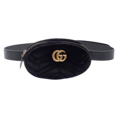 Gucci Black Matelassé Velvet and Leather GG Marmont Belt Bag at 1stDibs | gucci  banana bag, gucci black marmont belt bag, gucci velvet belt