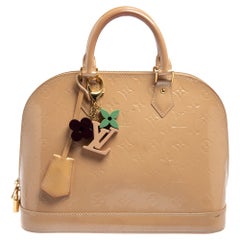 Louis Vuitton Rose Florentine Monogram Vernis Alma PM Bag