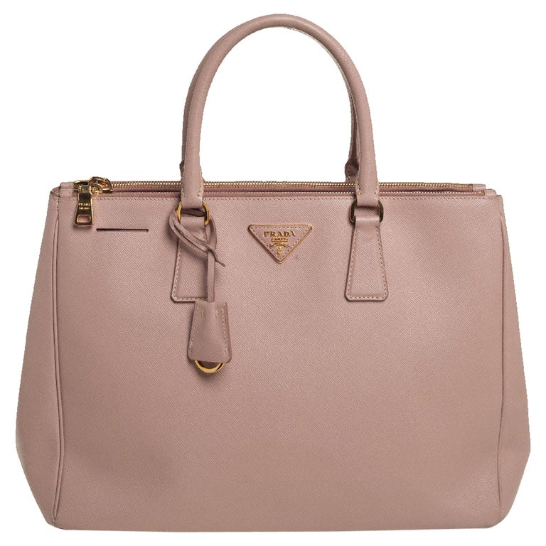Prada Dusty Pink Saffiano Lux Leather Large Galleria Tote at 1stDibs