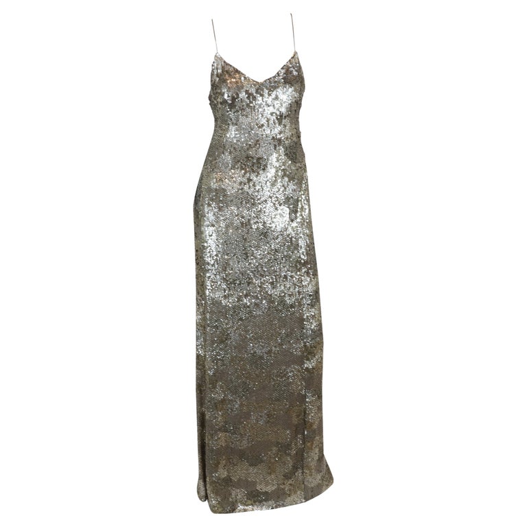 Women's Ralph Lauren Collection Size 2 Gold Dress at 1stDibs