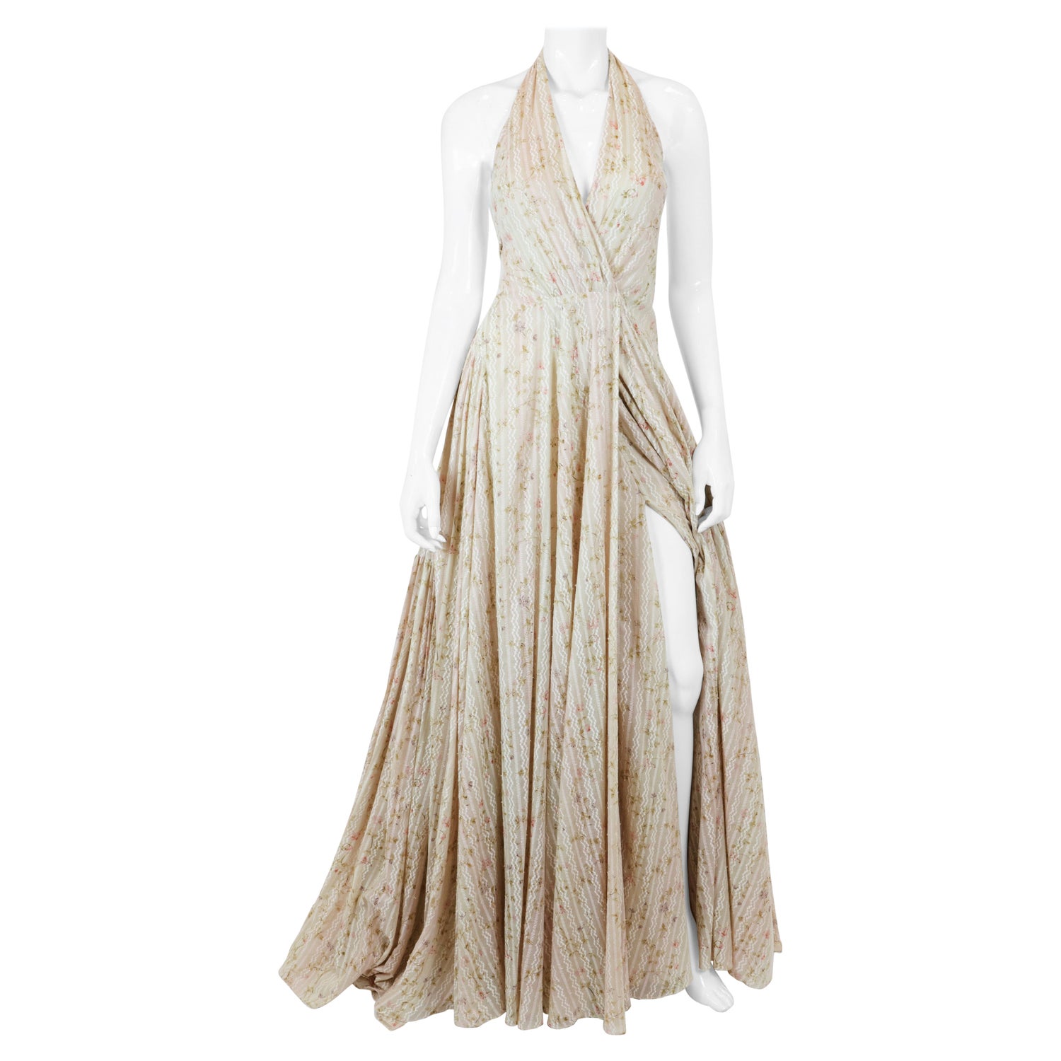 Women's Ralph Lauren Collection Size 2 Beige Dress at 1stDibs