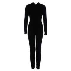 Azzedine Alaia black wool blend catsuit, fw 1991