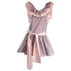 Chris Van Wyk Vintage 1980s Lavender + Pink Silk Taffeta Avant Garde 80s Dress 11