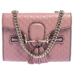 Gucci Pink Microguccissima Leather Mini Emily Crossbody Bag