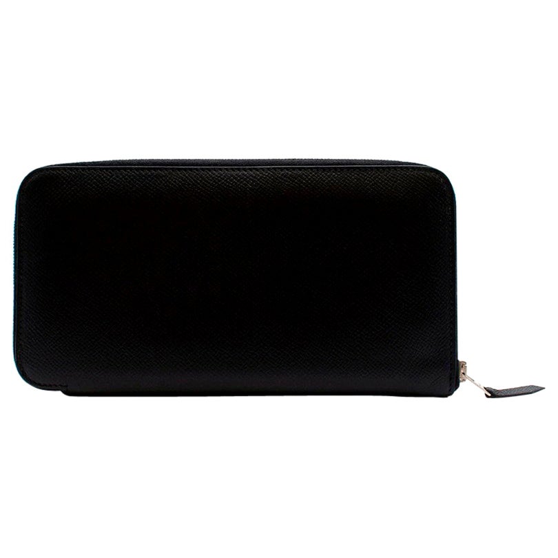 HERMES black Epsom leather CONSTANCE COMPACT Wallet at 1stDibs