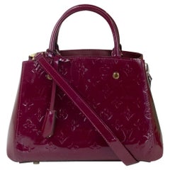 Louis Vuitton, Montaigne BB in burgundy patent leather