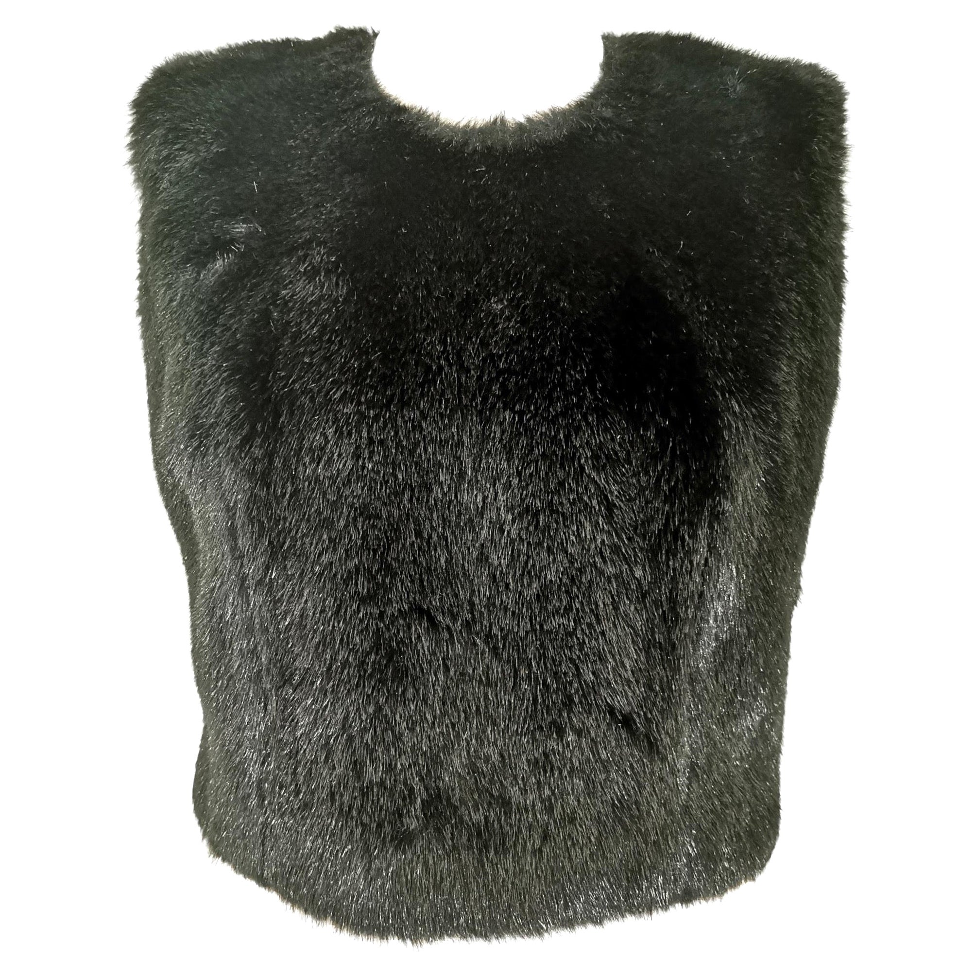 Comme des Garcons Robe de Chambre Fitted Faux Fur Vest AD1997