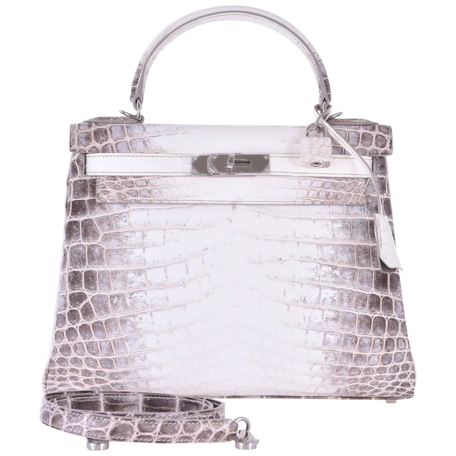 Hermes Birkin 30cm Himalayan Crocodile with Diamond Encrusted Hardware For  Sale at 1stDibs