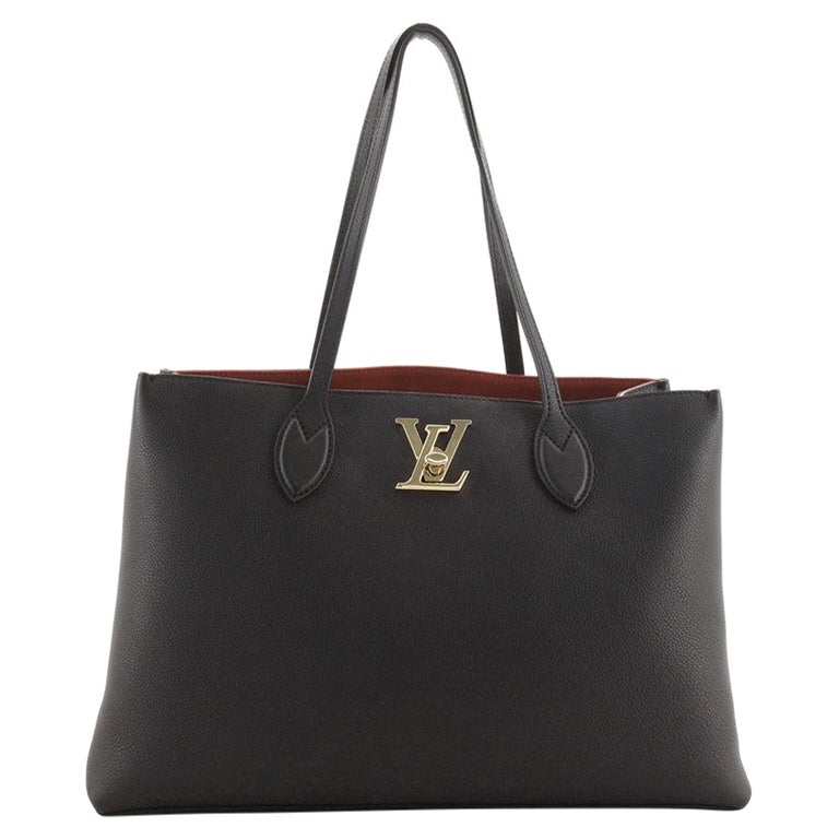 Louis Vuitton Lockme Shopper Tote Leather Black