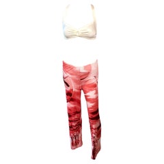 Jean Paul Gaultier 1990's Retro Abstract People Print Pants