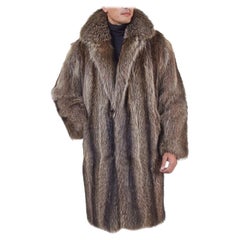 Used Brand new men's raccoon fur coat size L