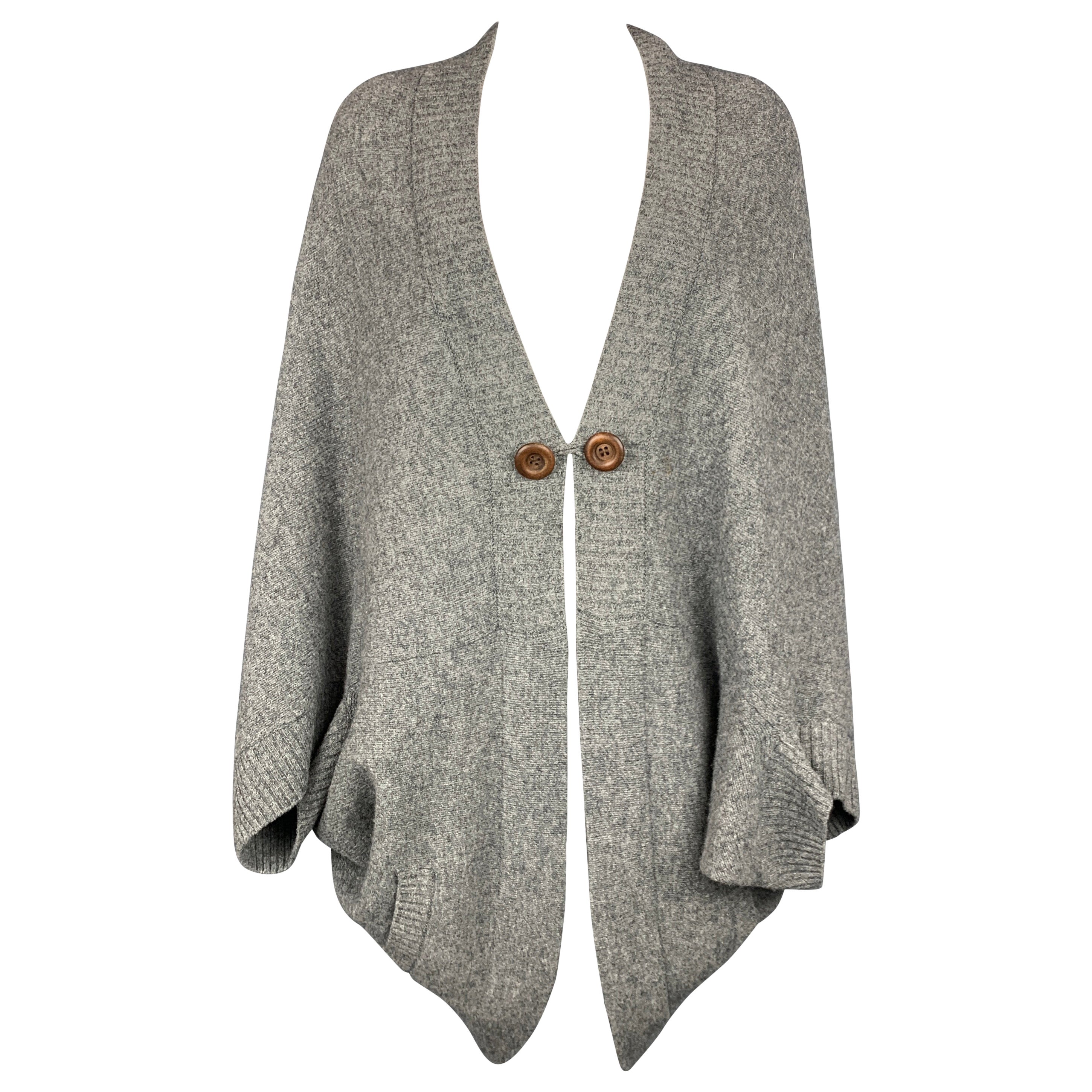 SEE By Chloe One Size Grey Knitted Circle Cardigan