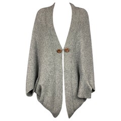 SEE By Chloe One Size Grey Knitted Circle Cardigan