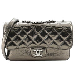 Chanel Clams Pocket Flap Bag Quilted Metallic Calfskin Small