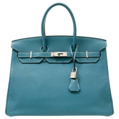 Hermès Denim Blue Togo 35 cm Birkin Bag