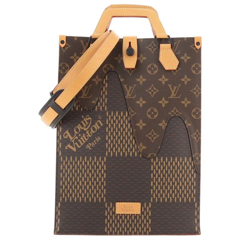 LOUIS VUITTON HUGE BOX BROWN W/ DUST BAG TIE PAPER LV POUCH HANDLE SHOPPING  BAG