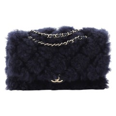 Chanel CC Kette Klappe Tasche gesteppt Shearling mit Lammfell Medium