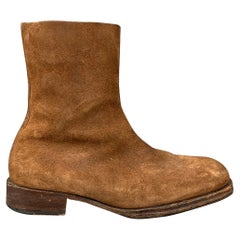 MAISON MARTIN MARGIELA Size 10 Brown Suede Square Toe Boots