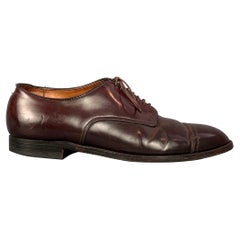 ALDEN Size 13.5 Color 8 Cordovan Leather Cap Toe Lace Up Shoes