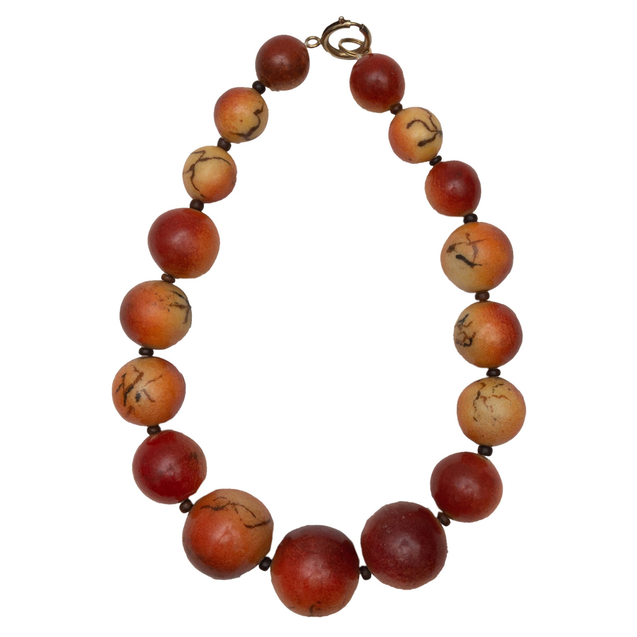 Agate Coral Large Bead Choker