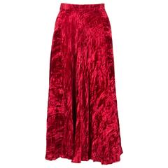 1976 Yves Saint Laurent Rare Russian Velveteen Collection Skirt