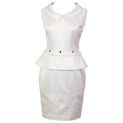 Karl Lagerfeld White Satin Dress