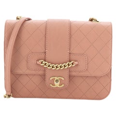 Chanel Front Chain Flap Bag Quilted Sheepskin Medium