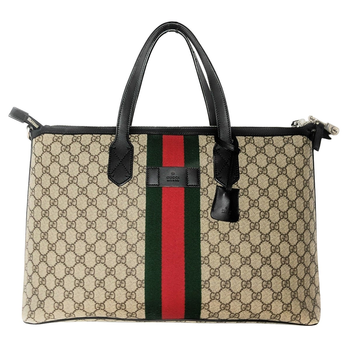 Gucci Brown GG Jacquard Jolicoeur Tote Bag at 1stDibs